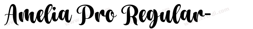 Amelia Pro Regular字体转换